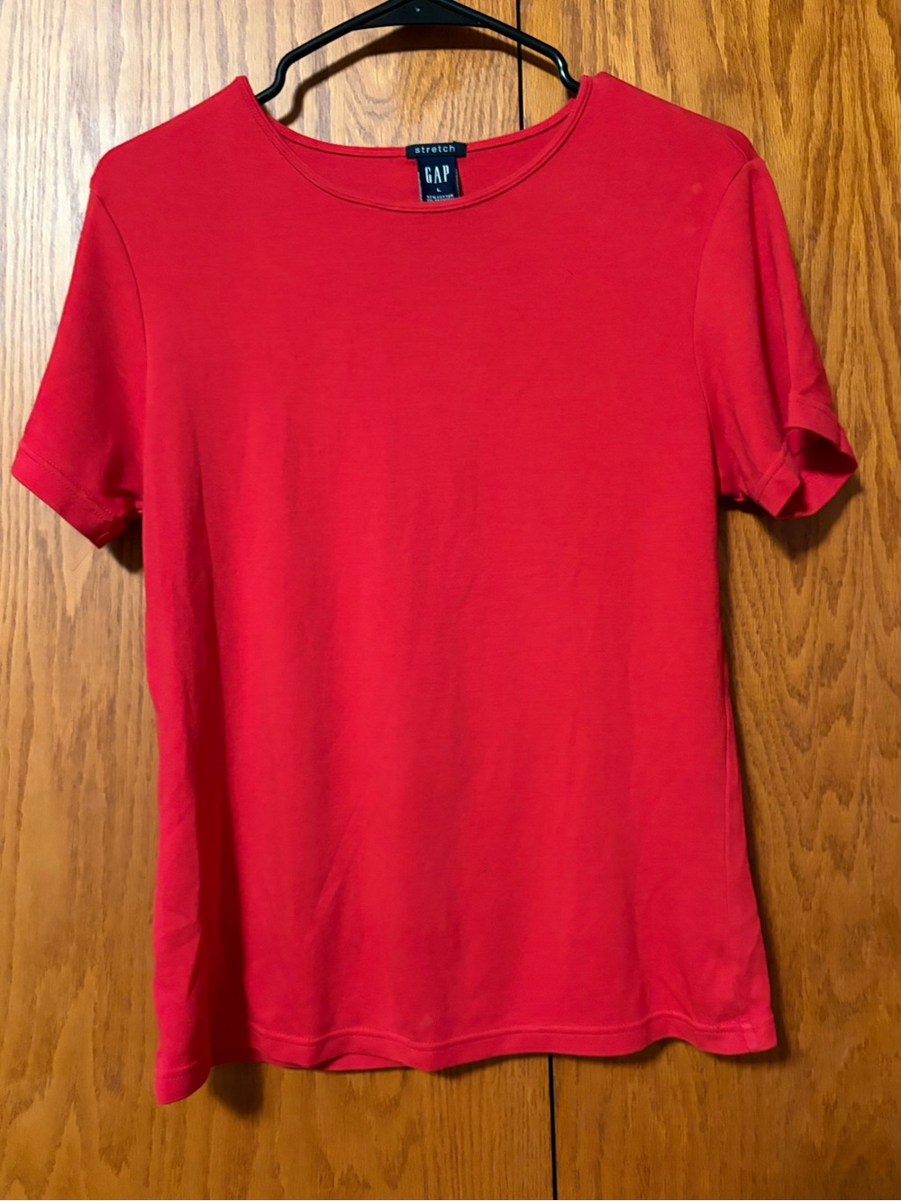Vintage 90s GAP Stretch Short Sleeve Crewneck T-Shirt -Red - Size Lg